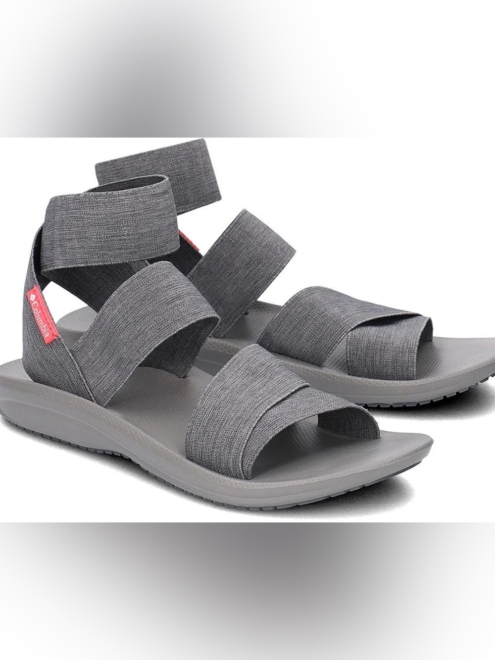 Columbia Size 9 Barraca Sandals Gladiator Ankle Soft Gray Elastic Non Slip Shoes